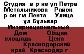 “Студия“ в р-не ул.Петра Метальникова › Район ­ р-он гм“Лента“ › Улица ­ ул.Бульвар Интернациональный › Дом ­ 110 › Общая площадь ­ 25 › Цена ­ 990 000 - Краснодарский край, Краснодар г. Недвижимость » Квартиры продажа   . Краснодарский край,Краснодар г.